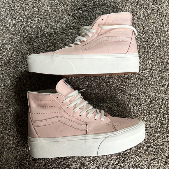 New Vans Leather Platform Sneakers - Picture 7 of 10